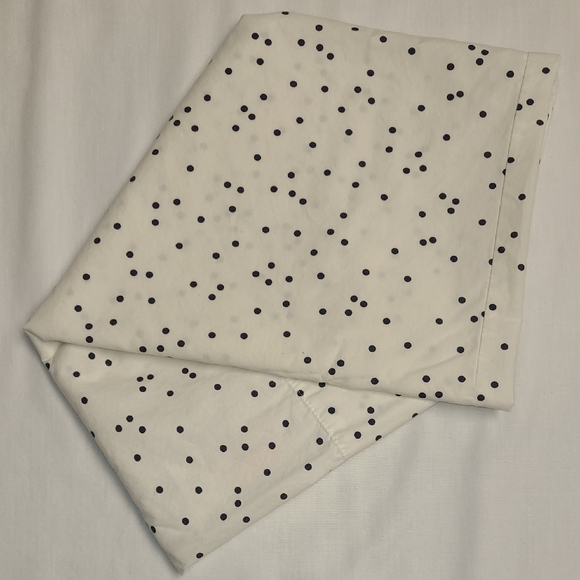 kate spade Other - Kate Spade King Sized Pillow Case White Cotton Fabric with Black Dots